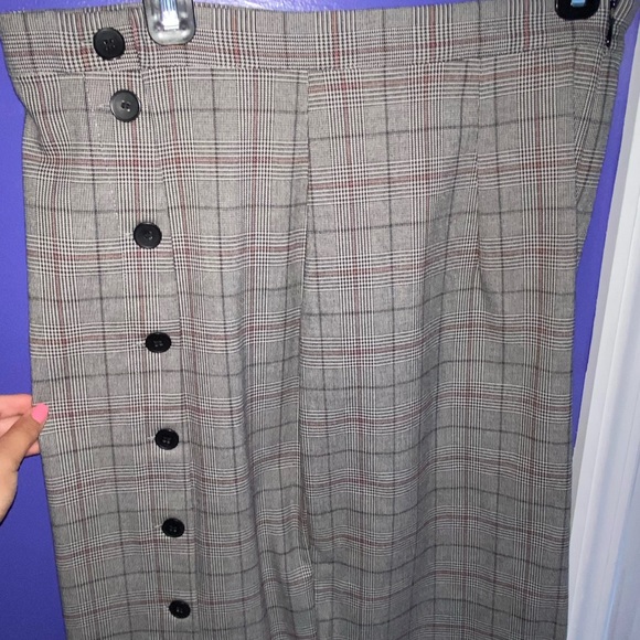 Plaid pencil knee length skirt - Picture 2 of 4